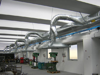 Система аспирации внутри помещения